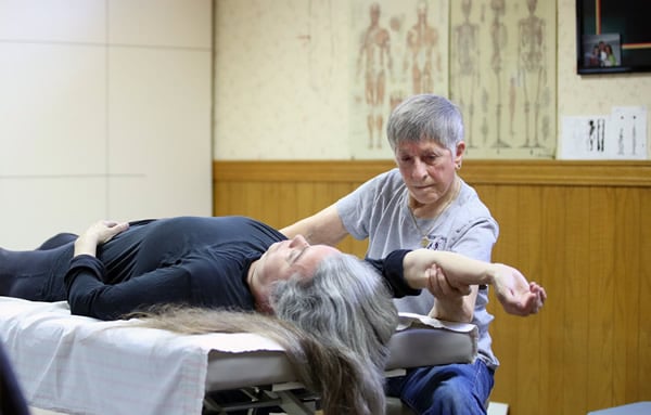 helen james rolfer with patient Helen James Rolfer
